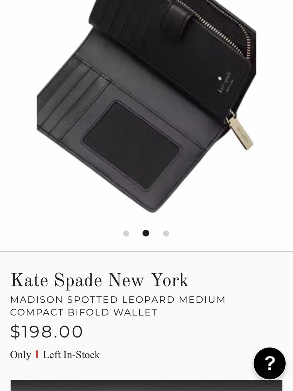 kate spade Leopard-Print Continental Wallet in Black, Brown and White - Picture 5 of 7